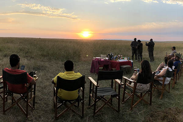 Relish your favourite drink with the savannah sunset