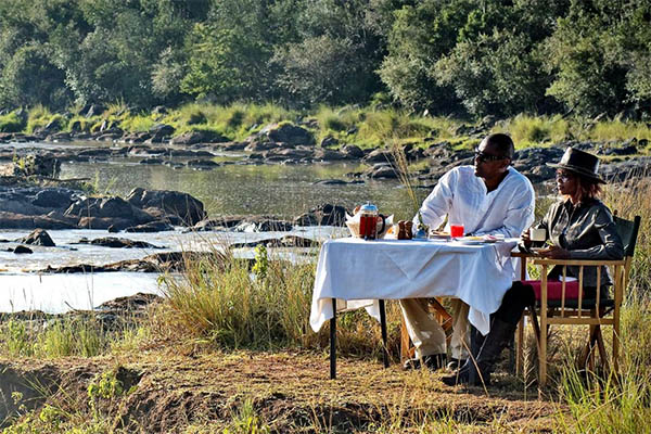 Bush breakfast in savannahs