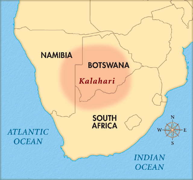 Map of Kalahari
