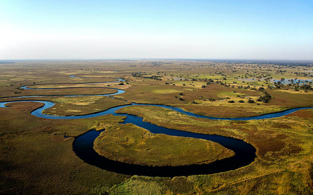 Aerial of Okavango