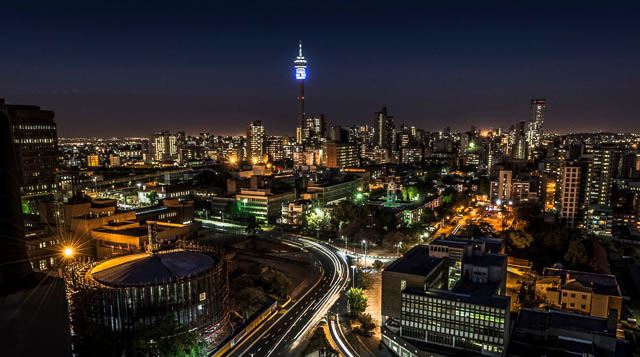 Jburg at night