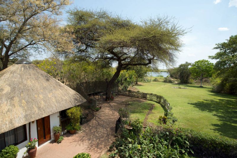 The serene Garden Lodge overlooking the Chobe River
