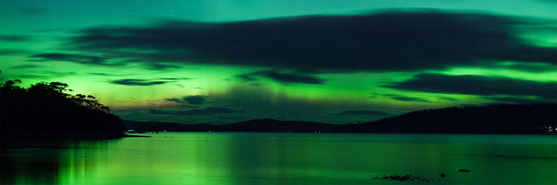 Southern lights or Aurora Australis in Tasmania