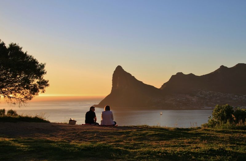 A gorgeous sunset view of Cape Town