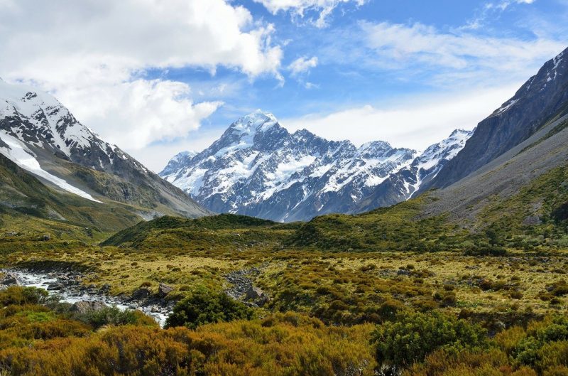 The beautiful mountain ranges of New Zealand