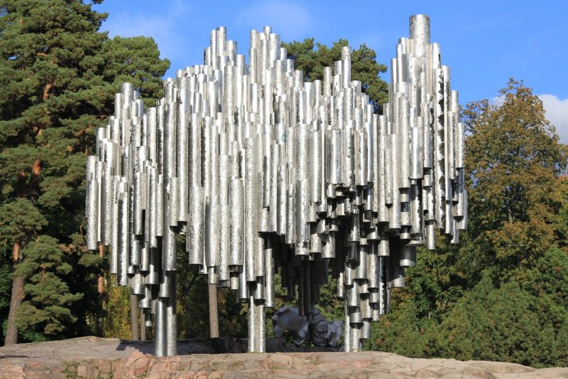 The famous Sibelius monument in the park