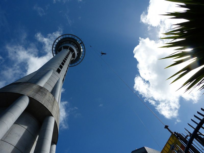 Bungee jumping from Sky Tower in Auckland