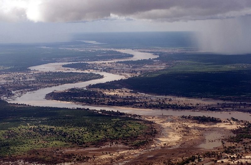 The Limpopo River from an aerial view