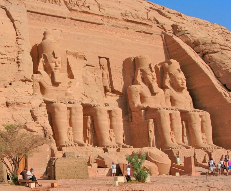 The famous ruins in Abu Simbel