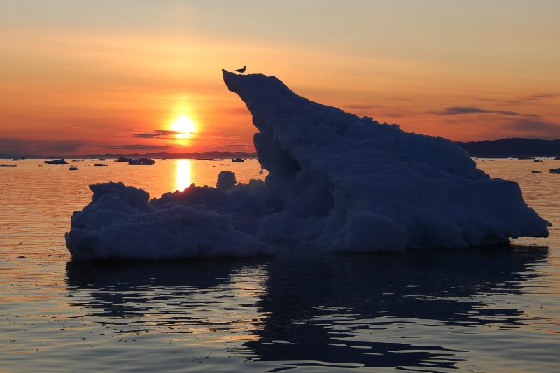 The midnight sun observed in ilulissat
