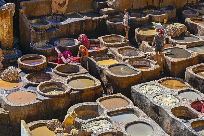 A tannery in Fez