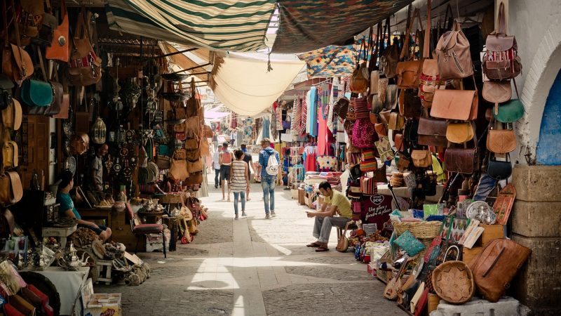 The local souk or bazaar of Morocco