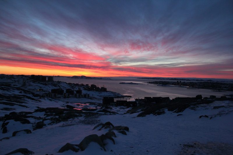 A gorgeous sunset witnessed in Nuuk