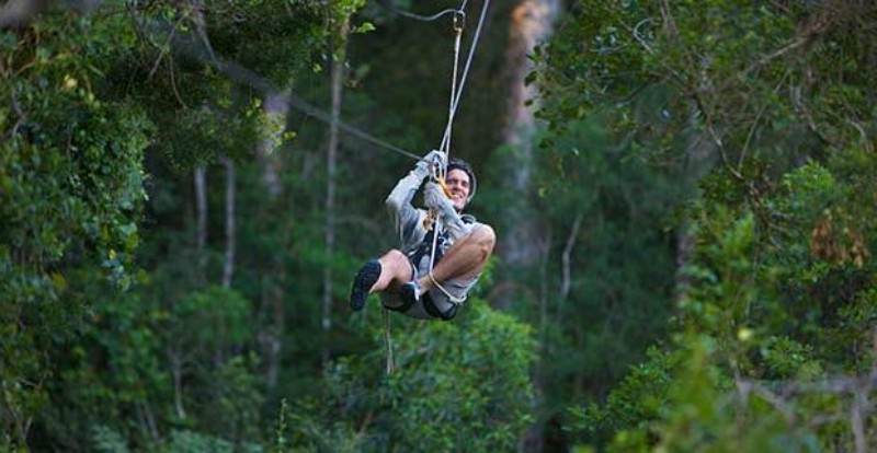 Ziplining over the Kareedouw river