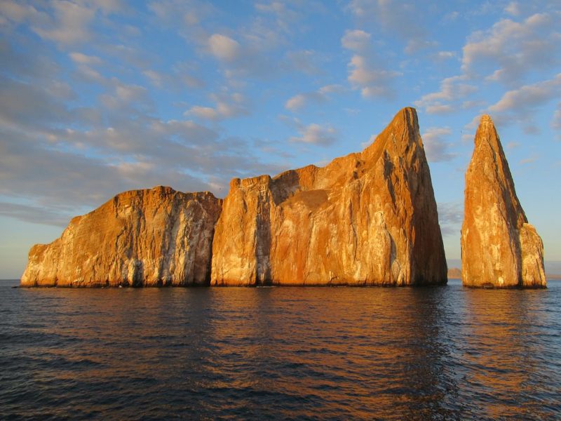 The well-known Kicker rock landmark