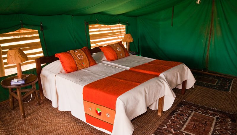 A safari style room at Satao Tented Camp