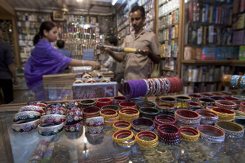A bangle shop in Varanasi