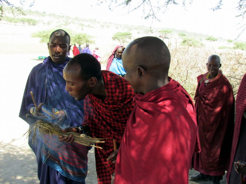 The Maasai people perform a ritual