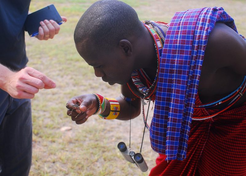 Maasai people in the Maasai Mara Reserve